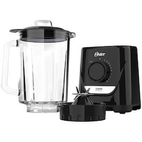 Liquidificador Oster OLIQ520 Preto com Copo de Vidro, 1250W e 10 Velocidades