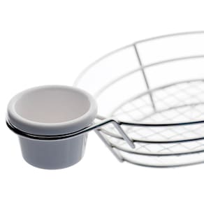 Cesta Oval Dynasty Fry em Aço Inox com 2 Molheiras - Prata - 1