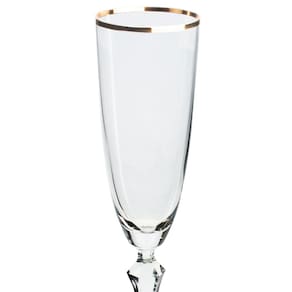 Conjunto de Taças para Champanhe Bohemia Elizabeth em Cristal Ecológico Silver Rim 200 ml – 6 Peças - 2