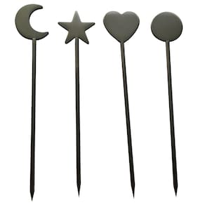 Conjunto de Espetinhos para Petiscos Fracalanza 26271 em Aço Inox Preto - 4 Peças