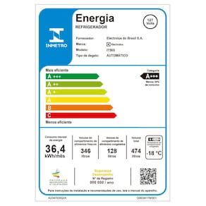 Geladeira Electrolux IT56S Frost Free Inox com Tecnologia Inverter e Top Freezer Efficient – 474 litros