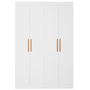 Guarda-Roupa Bartira Ville com 4 Portas, 2 Gavetas e 2 Prateleiras - 134cm de largura - Branco - 1
