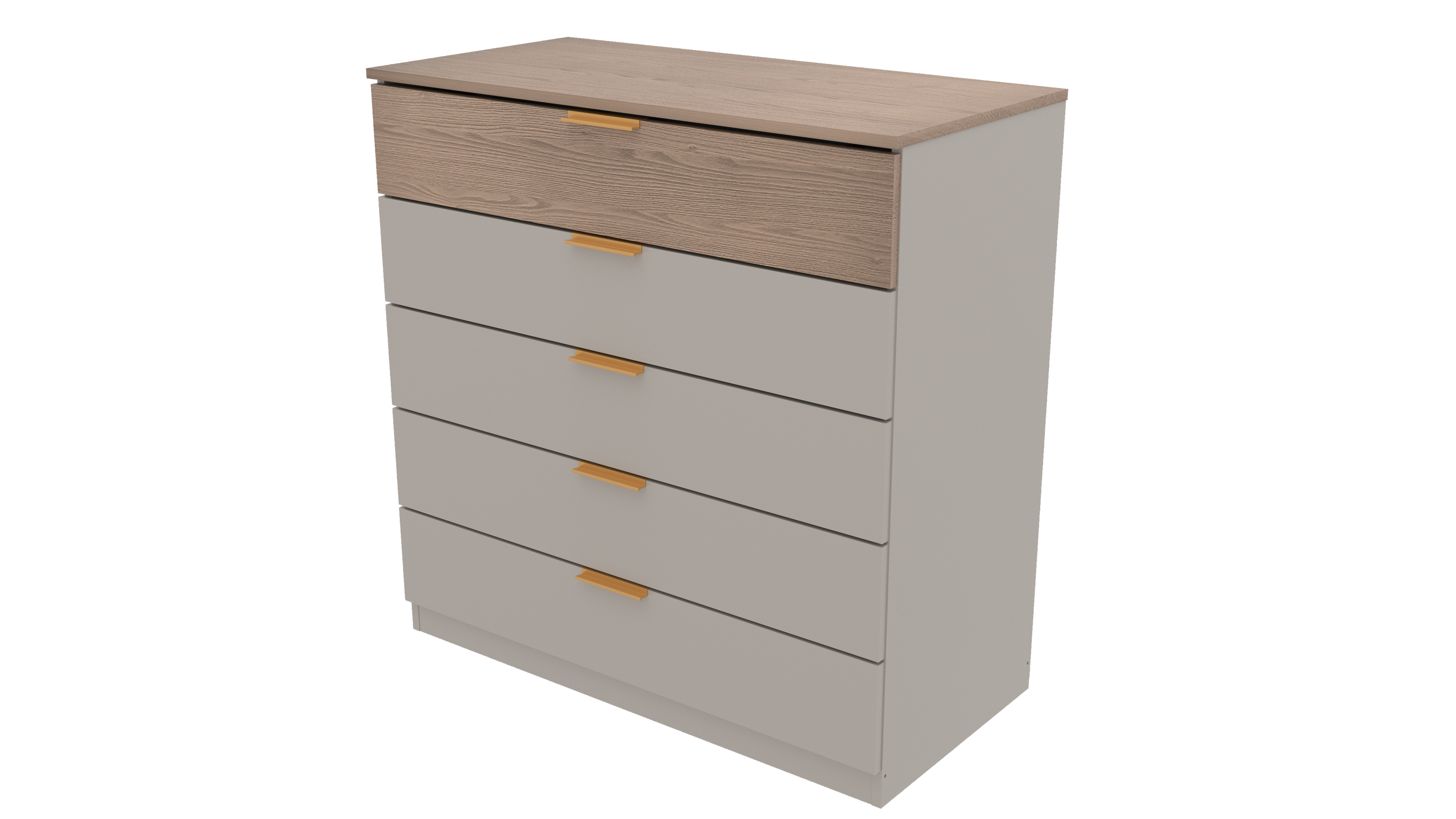 Cômoda Bartira Diplomata + 5 Gavetas Trava de Segurança e Espaço para TV de até 42" - 90cm de Largura - Capuccino/Avelã - 3