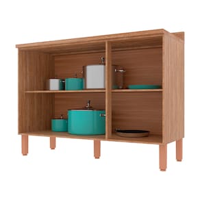 Balcão Triplo Bartira Topázio UP com 3 Portas e 1 Prateleira - 120,1cm de largura