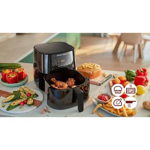 Fritadeira Elétrica Sem Óleo Air Fryer Philips Walita RI9270 XL 6,2L Digital – Preta