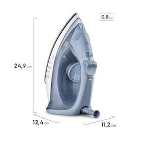 Ferro de Passar a Vapor Electrolux Efficient ESI10 com Spray e Base Antiaderente - Azul
