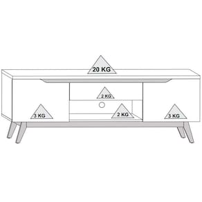 Rack Retrô Olivar Tóquio com 162 cm de Largura, 2 Portas e 1 Gaveta, Ideal para TV de até 60”