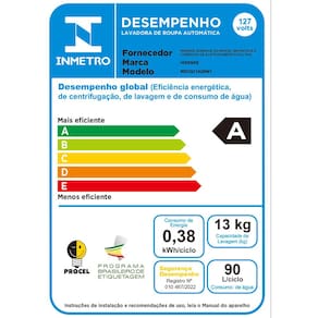 Lava e Seca Hisense WD5Q13 Branca com Motor Inverter e Função Steam – 13/8kg