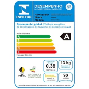 Lava e Seca Hisense WD5Q13 Titanium com Motor Inverter e Função Steam – 13/8kg