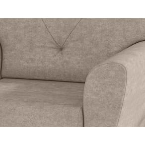 Poltrona Matrix Dalia com Pés de Madeira e Revestida em Veludo Turquey - Bege - 2