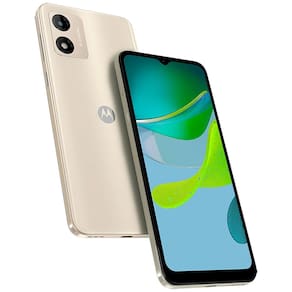 Smartphone Motorola Moto e13 Off White 32GB, 2GB RAM, Tela de 6.5", Câmera Traseira de 13 MP, Selfies de 5 MP, Android 13 Go e Processador Octa Core