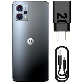 Smartphone Motorola Moto G23 Grafite 128GB, 4GB RAM, Tela de 6.5", Câmera Traseira Tripla, Selfies de 16 MP, Android e Processador Octa Core