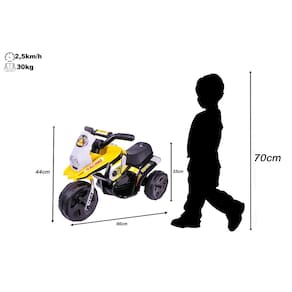 Moto Elétrica Infantil 6V Amarela Bel