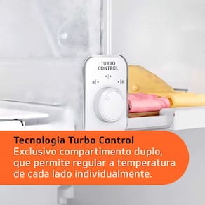 Geladeira Brastemp Duplex BRM55BK Frost Free com Painel Eletrônico e Turbo Control Inox - 462L