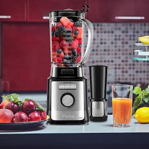 Liquidificador Philco Easy Smart Turbo PLQ1600P Preto/Inox 1200W com 12 Velocidades