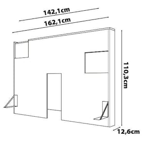 Cabeceira para Cama Box Casal e Queen Bartira Diplomata com Revestimento em Finish Foil