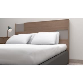 Cabeceira para Cama Box Casal e Queen Bartira Diplomata com Revestimento em Finish Foil