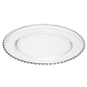 Sousplat de Cristal Wolff Mesa Pearl Prata - 31,5 cm - 1