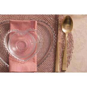 Prato Raso Wolff Coração Pearl Transparente - 29 cm