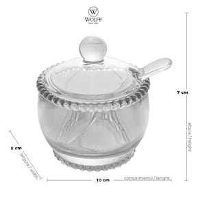 Açucareiro Wolff Pearl com Colher - 200 ml