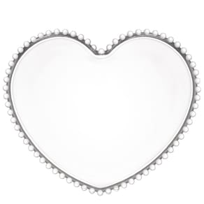 Prato Raso Wolff Coração Pearl Transparente - 20 cm - PRATO CORACAO PEARL 20CM X 17CM X 2CM WOLFF - 1