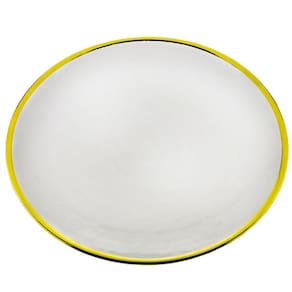 Prato para Sobremesa Wolff Agate em Cristal 21 cm - Dourado/Transparente