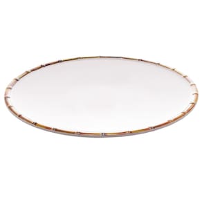 Prato Raso Wolff Bambu em Melamina Branco - 27 cm - 1