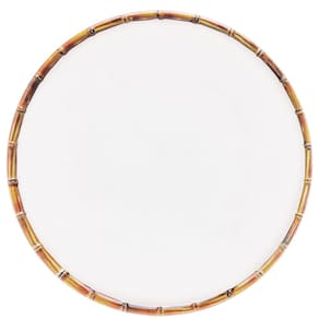 Prato Raso Wolff Bambu em Melamina Branco - 27 cm - 2