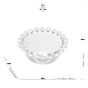 Conjunto de Bowls Wolff Pearl em Cristal 70 ml - 4 Peças