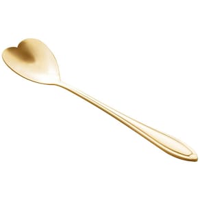 Conjunto de Colheres para Chá Wolff Heart em Aço Inox Dourado - 4 Peças - CONJUNTO 4 COLHERES DE CHA HEART DOURADO WOLFF - 1