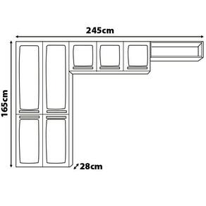 Cozinha Compacta Itatiaia Rose com 7 Portas e 6 Prateleiras - 245cm de largura - Branco - 2