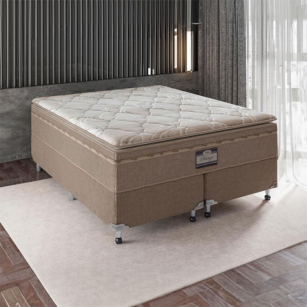 Cama Box King Size Portobel Potenza Platinum com Molas LFK e