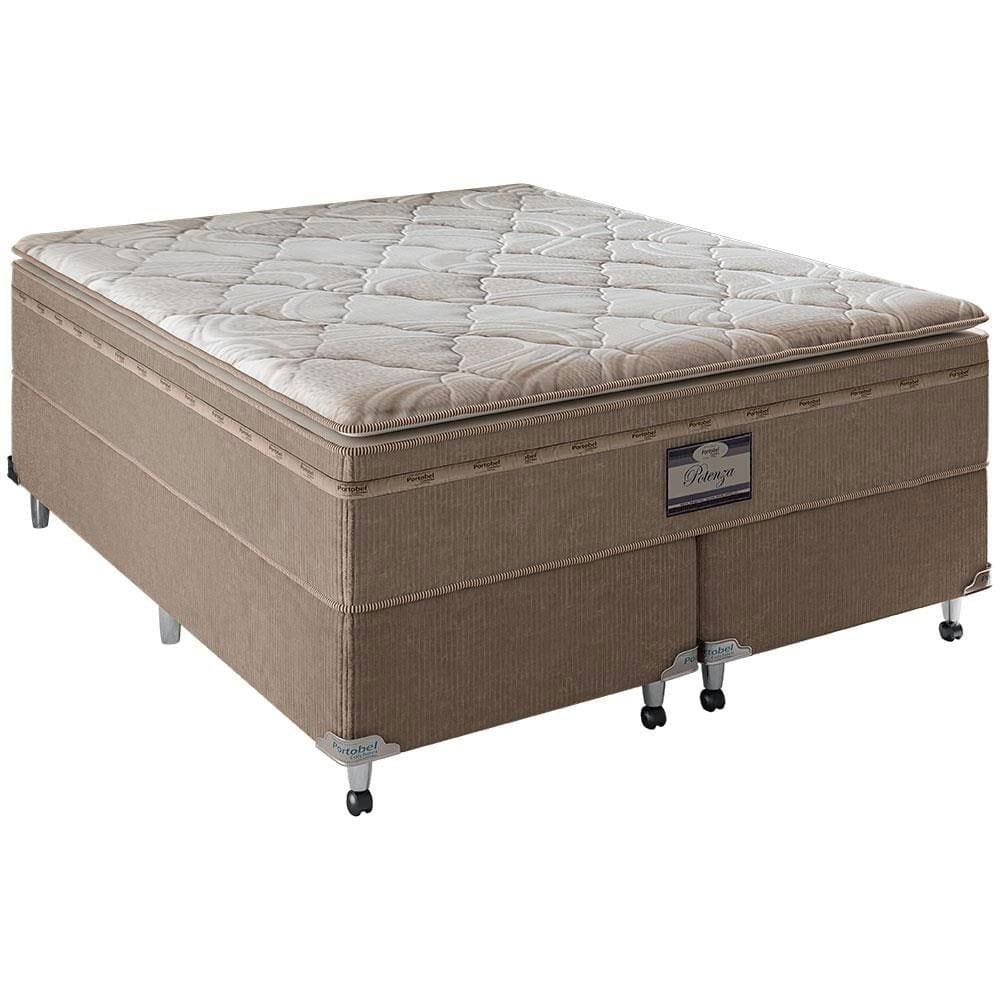 Cama Box King Size Portobel Potenza Platinum com Molas LFK e