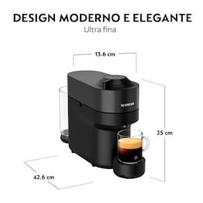 Cafeteira Nespresso Vertuo Pop com Kit Boas-Vindas – Preta