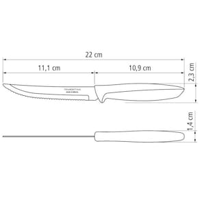 Conjunto de Facas Tramontina Plenus com Tesoura - 6 Peças
