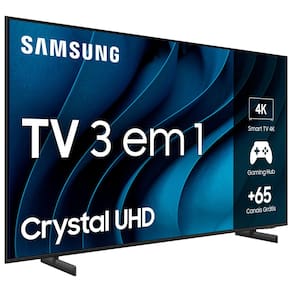 Smart TV 75" Crystal 4K Samsung CU8000 Dynamic Crystal Color, Gaming Hub, Design AirSlim, Tela sem limites, Alexa built in e Controle Remoto Único