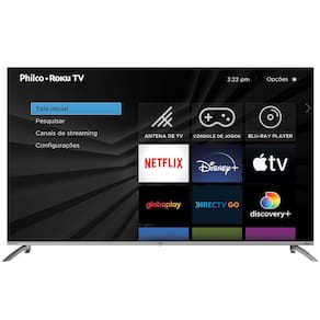Smart TV LED 58" 4K Philco PTV58G7UR2CSBL Roku TV, Dolby Audio, HDR10, App Mobile, Borda Infinita