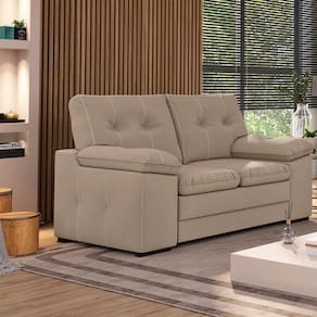 Sofá 2 Lugares Besthouse Genova com 163 cm de Largura e Revestido em Suede Veludo