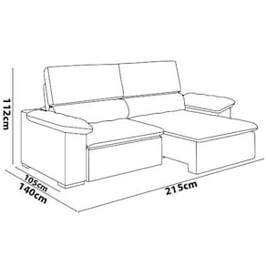 Sofá 3 Lugares Besthouse Elite, Retrátil/Reclinável, 215 cm de Largura e Revestido em Tecido Veludo - Capuccino - 3