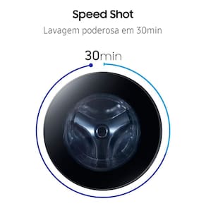 Lava e Seca Samsung Smart WD18T com AI Wash, Digital Inverter e Ecobubble Black Inox - 18/10 kg