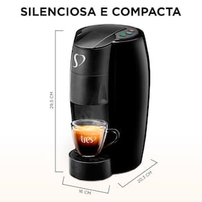 Cafeteira Espresso TRES Lov Automática Multibebidas - Preta