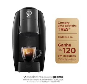 Cafeteira Espresso TRES Lov Automática Multibebidas - Preta - 110V - 1
