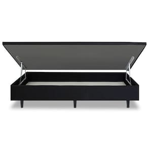 Base Box para Colchão de Solteiro MGA Lift Cotton com Baú e Pistão à Gás - 39x88x188cm - Preto - 3