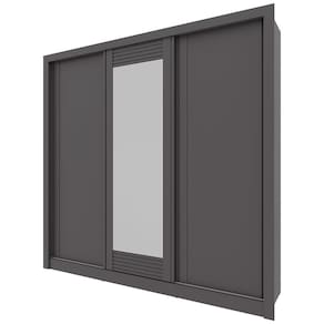 Guarda-Roupa Casal Bartira Village com 3 Portas, 4 Gavetas, Espelho e 243,1 cm de Largura
