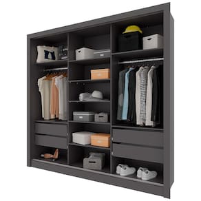 Guarda-Roupa Casal Bartira Village com 3 Portas, 4 Gavetas, Espelho e 243,1 cm de Largura
