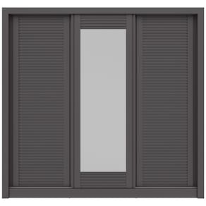 Guarda-Roupa Casal Bartira Village com 3 Portas, 4 Gavetas, Espelho e 243,1 cm de Largura - Grafite - 3