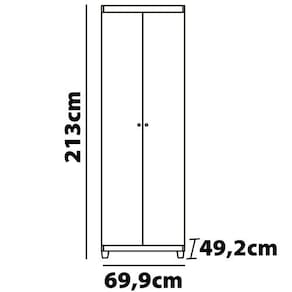 Armário Multiuso Bartira Gigante com 2 Portas e 5 Prateleiras - Branco Fosco