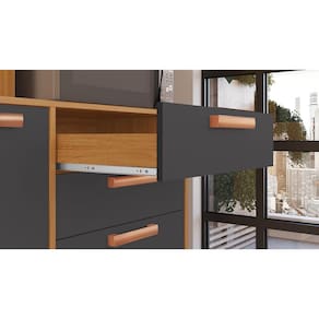 Cozinha Compacta Itatiaia Nápoles com 8 Portas, 3 Gavetas e 9 Prateleiras - 220cm de largura