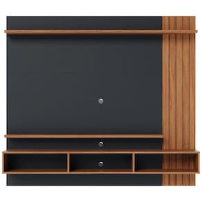 Painel Home Suspenso Colibri Juriti com 180 cm de Largura, Ideal para TV de Até 65” - Preto Fosco/Milano - 2