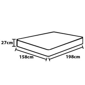 Colchão Queen Size Castor Dome One com Molejo Tecnopedic e Revestimento em Malha 27x158x198cm - Bege